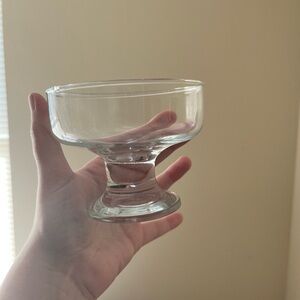 Elegant Clear Glass Dessert Bowl